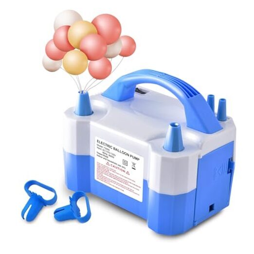 Electric Air Balloon Pump, Portable Dual Nozzle Electric Balloon