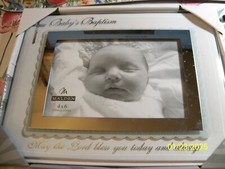 Malden Baby  s Baptism 4x6 Photo Frame Memories, Silver Glass, Gift Ready