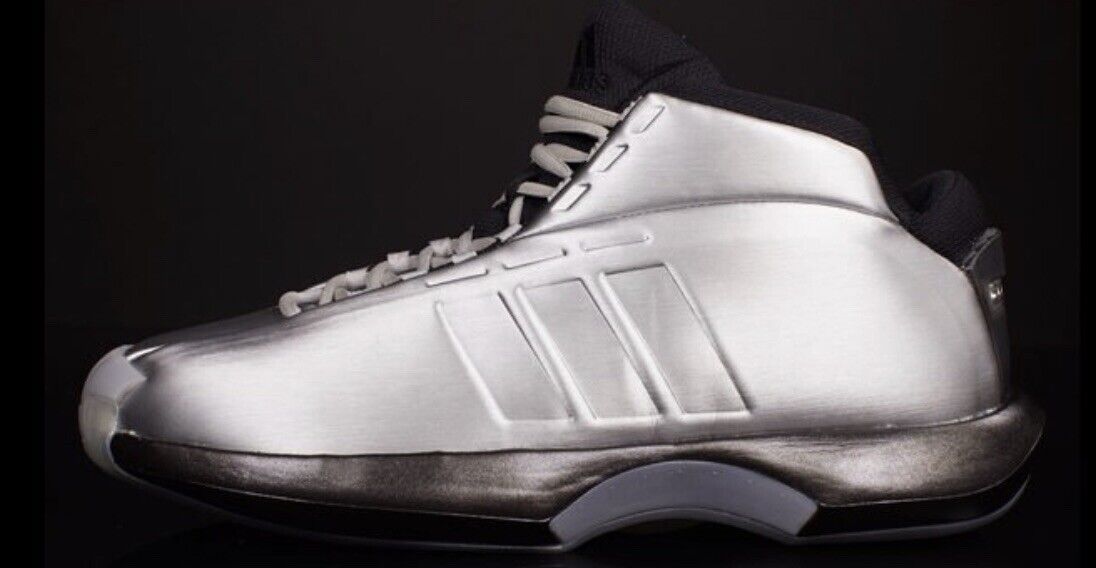 Adidas Crazy 1 Kobe Bryant Basketball sz 12 Metallic Silver Adidas Crazy 1 Kobe Bryant Basketball sz 12 Metallic Silver