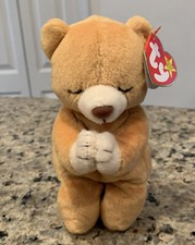 NEW TY BEANIE BABY HOPE THE PRAYING BEAR TAN STUFFED ANIMAL TOY W/ TAGS T-10
