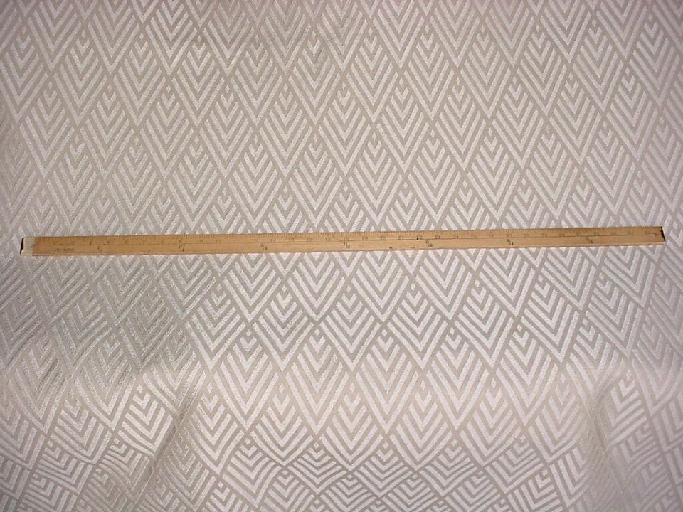 2-1/2Y Dedar Milano Champagne Geometric Embroidered Wool  Upholstery Fabric - Image 2 of 4