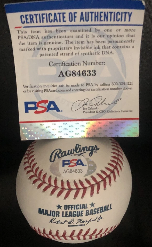 Robinson Cano Autographed OML Baseball PSA #AG84633 New York Yankees - Image 4 of 4