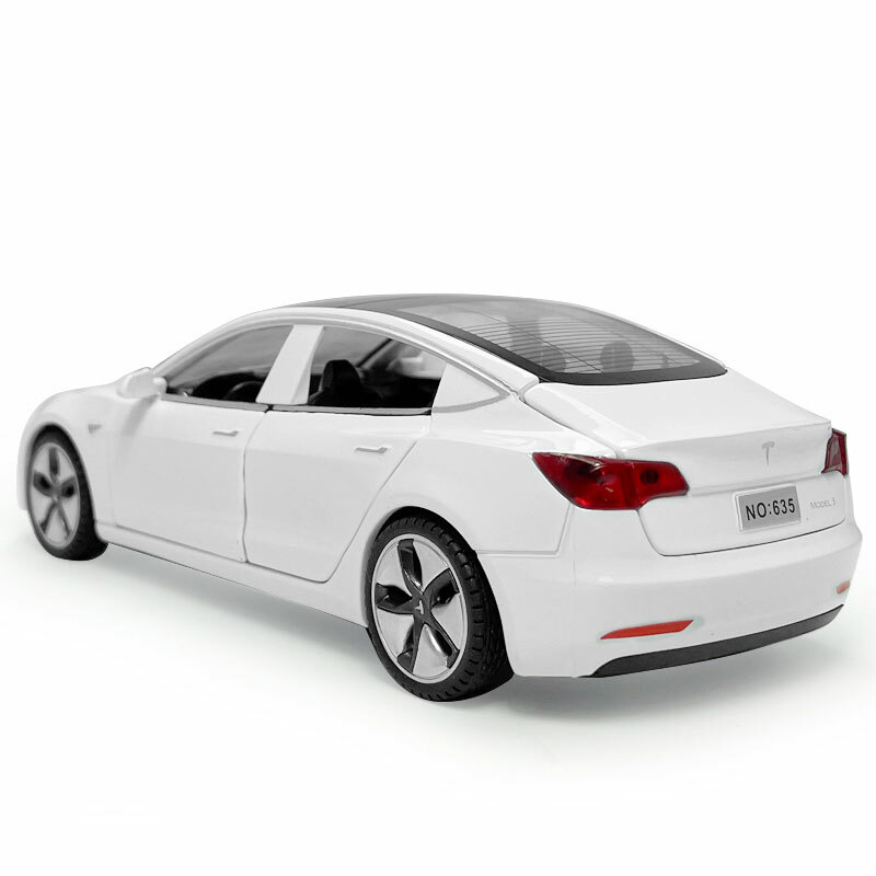 Car Model 3 1:32 Scale Alloy Diecast Pull Back Electronic Toys With Lights And Sound, Mini Vehicles Toys For Kids Gift Tesla Car Lovers (Red) In | Whizz