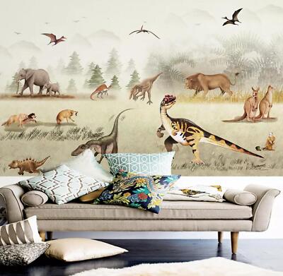3D Animal Dinosaur ZHUA4943 Wallpaper Wall Murals Removable Self-adhesive Amy