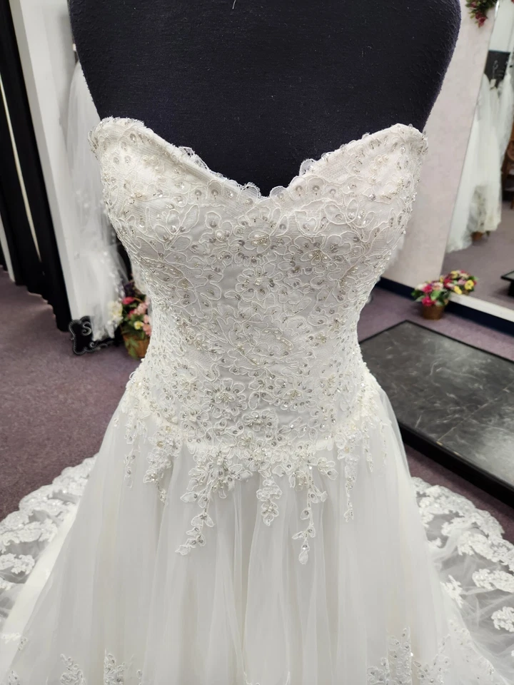 Vestido de novia/vestido de novia DaVinci 50331 marfil talla 10 Foto 2 de 4