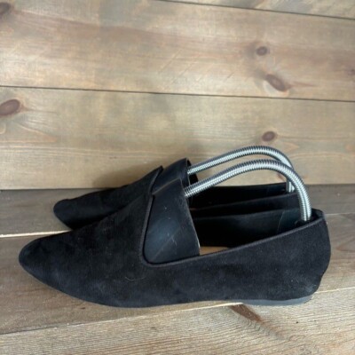 birdies womens size 9.5 shoes black suede slip on comfort loafers