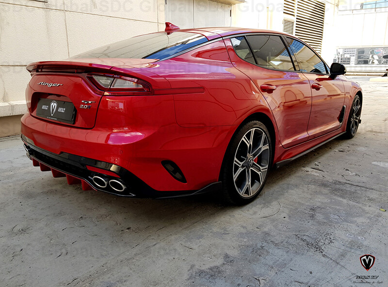 Image 21 - M&amp;amp;S Rear Wing Type Lip Spats [Matte Black] for Kia Stinger 2018~2021 *USA Stock*