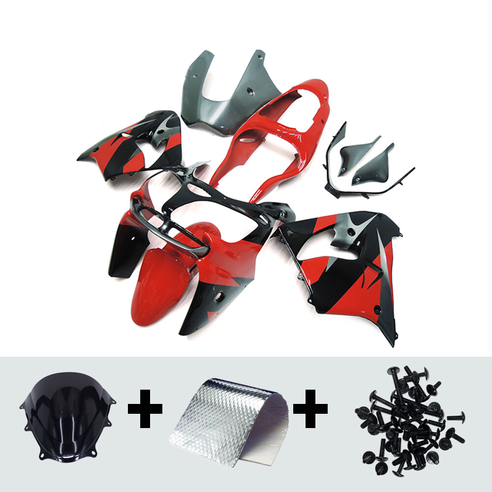 ん Fairings Kits for Ninja for 2000 20001 Kawasaki ZX-9R ZX900F Red