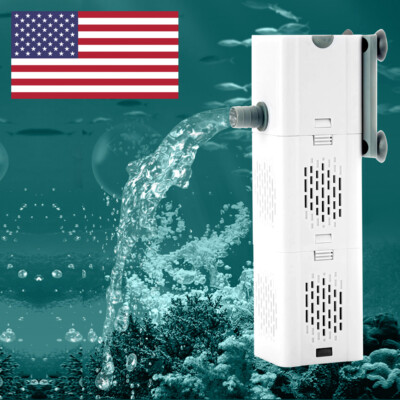 4-in-1 Internal Aquarium Fish Tank Filter Submersible Water Pump 1800L/H Oxygen