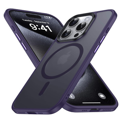 Magnetic Case für iPhone 15 Pro Max mit MagSafe, durchscheinend Matt,Schutzhülle