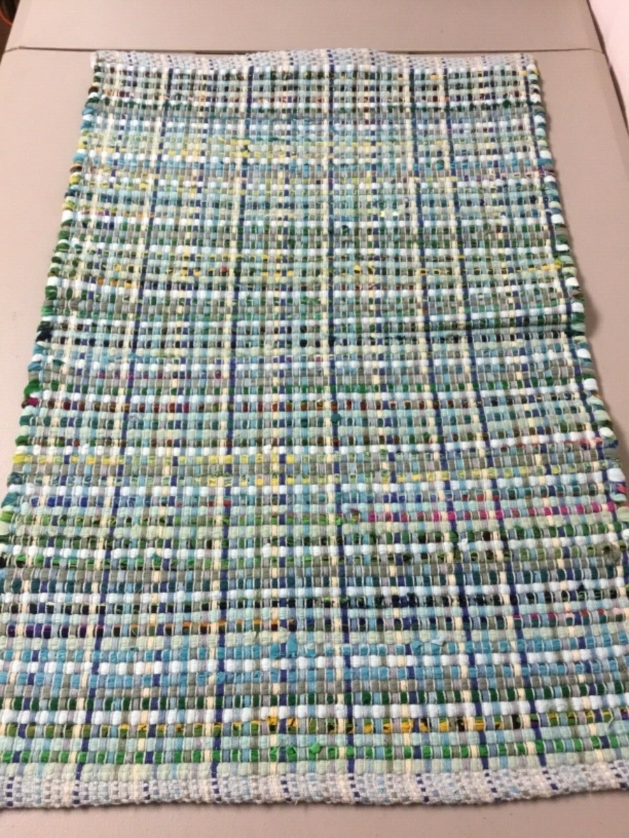 COTTON CHINDI RUG GREEN/BLUE 1300×1900 Cotton Chindi Rug Loom
