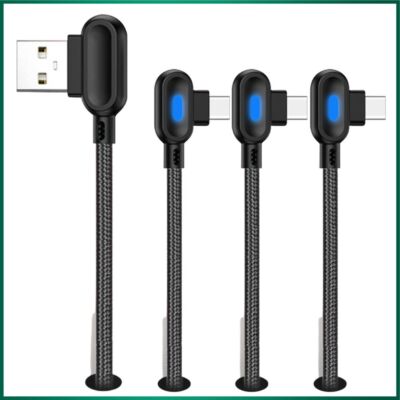 3X 90 Degree USB Fast Charging Cable Type-C Charger Cord For iPhone 15 16 Series
