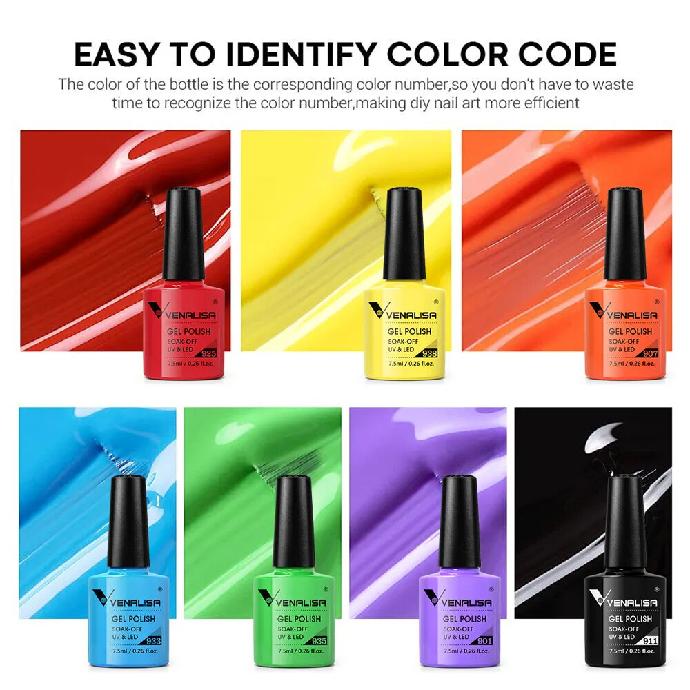 Nail Art Venalisa Gel Nail Polish Lacquer Soak Off UV LED DIY