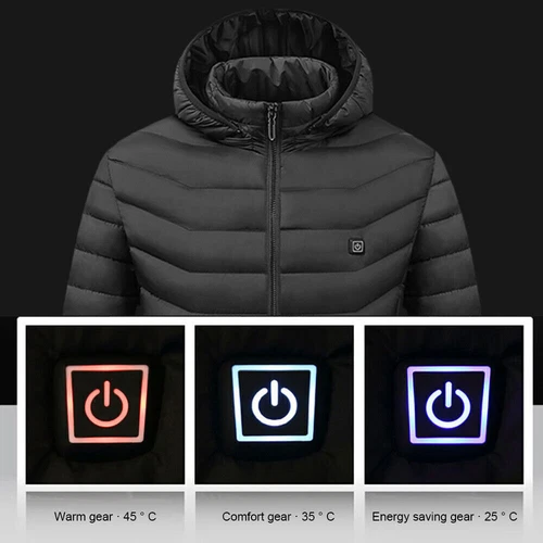 Men Women Electric Coat Heated Jacket USB Winter Warm Up Heating Pad Body Warmer - Picture 9 of 17