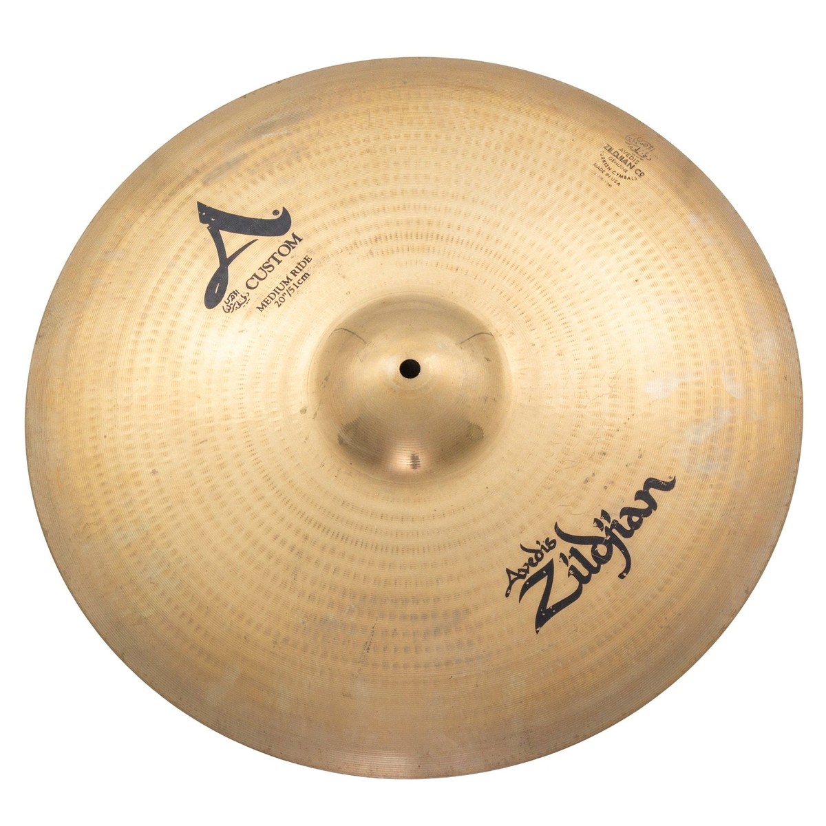 A Zildjian Medium Ride 20インチ Zildjian A 20” Rock Ride 白抜き