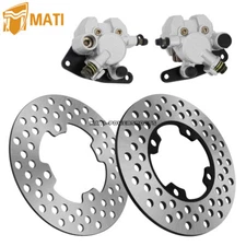 Front Brake Calipers &Brake Rotors for Yamaha Kodiak 400 450 YFM400 YFM450 03-06