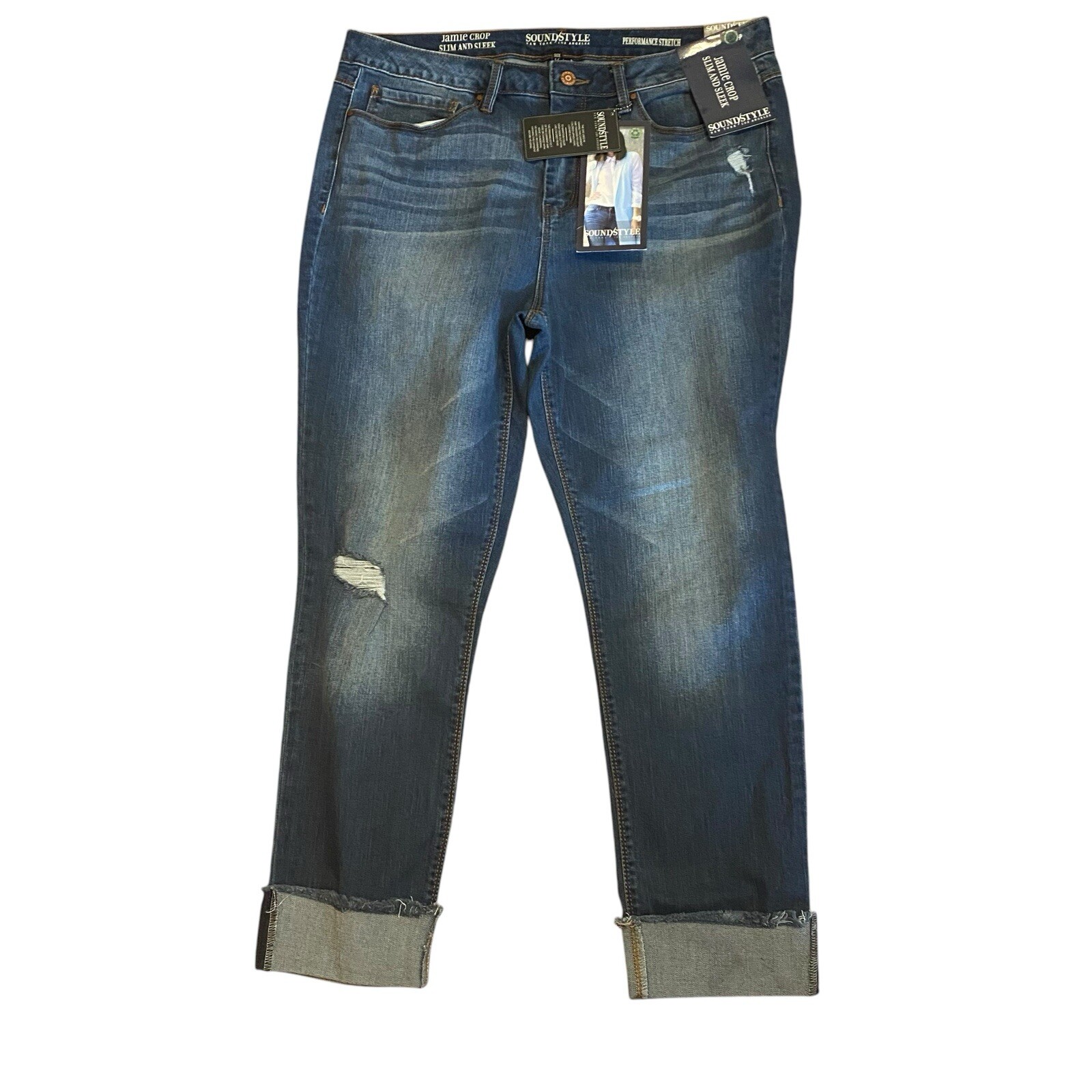 Sound Style Jeans Jamie Crop Slim and Sleek Comfort Stretch NWT Size 16