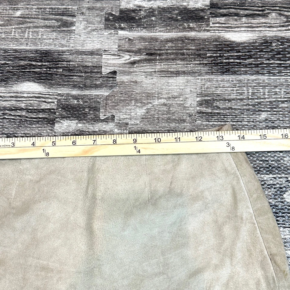 Limited Too Vintage Juniors sz 3 Suede Leather Western Fringe Hem Mini Skirt Y2K - Image 4 of 4