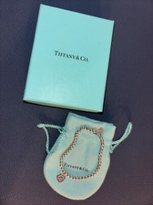 Tiffany Co Blue Heart Tag Bead Bracelet