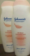 2x Johnson's Johnsons Softwash 24 Hour Moisturizing Wash 12 fl oz
