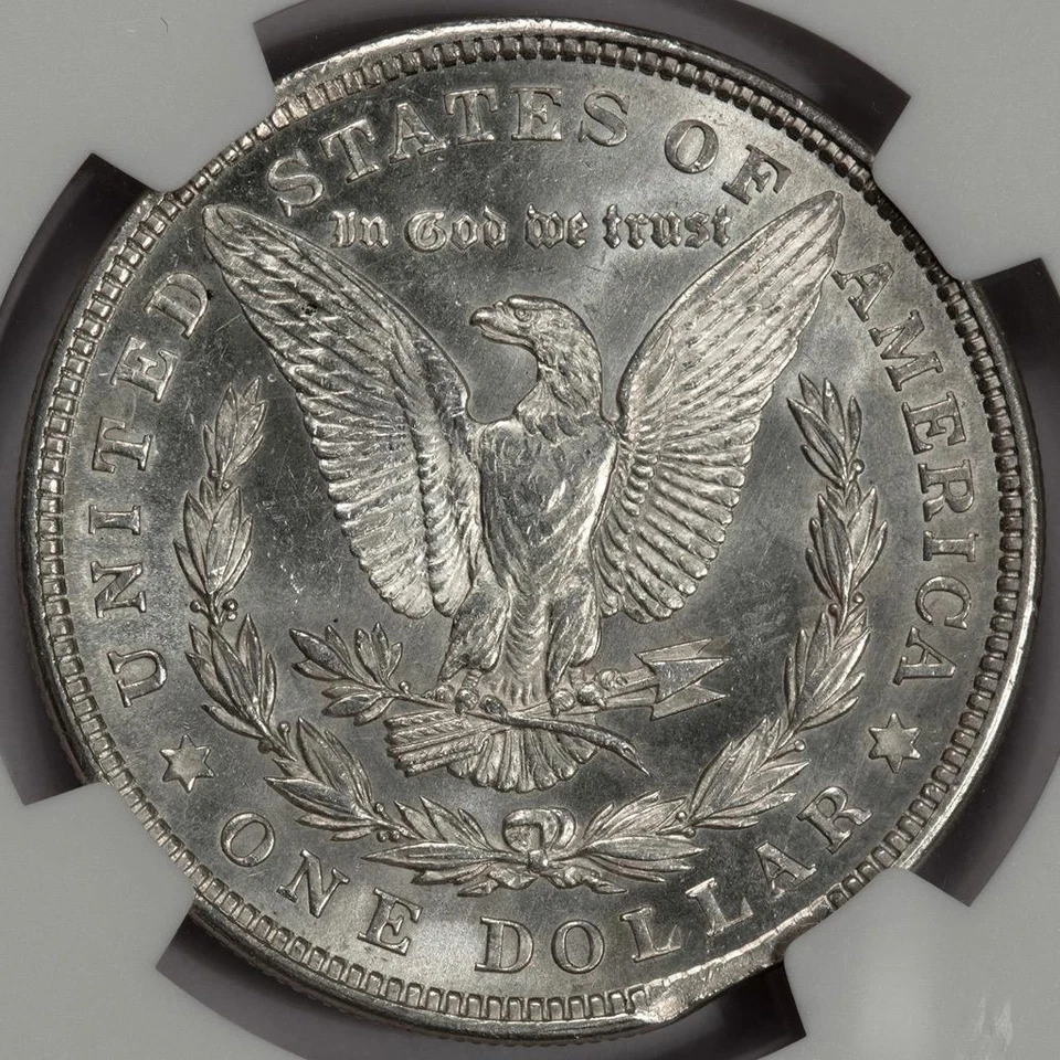 1921 NGC MS64 Curved Clip Morgan Silver Dollar Mint Error Wow - Image 2 of 4