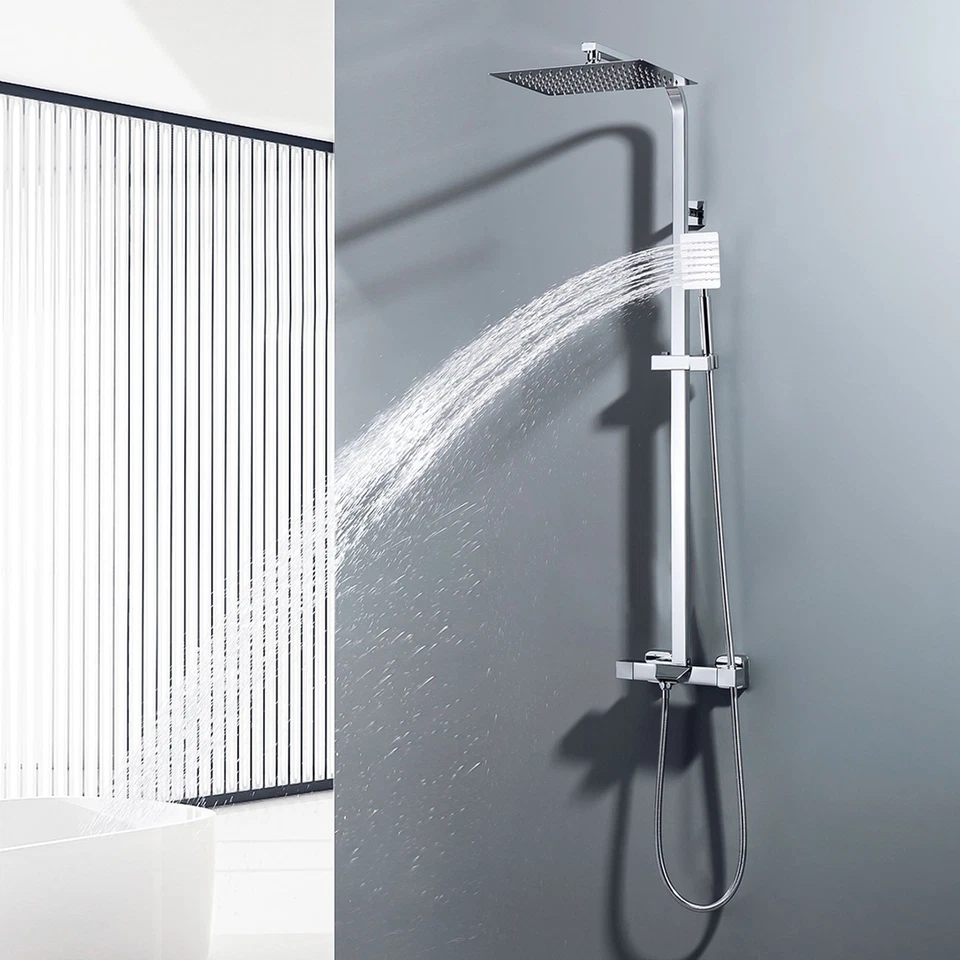 Duschsystem Duschset Regendusche Handbrause Thermostat Edelstahl Duscharmatur - Bild 4 von 4
