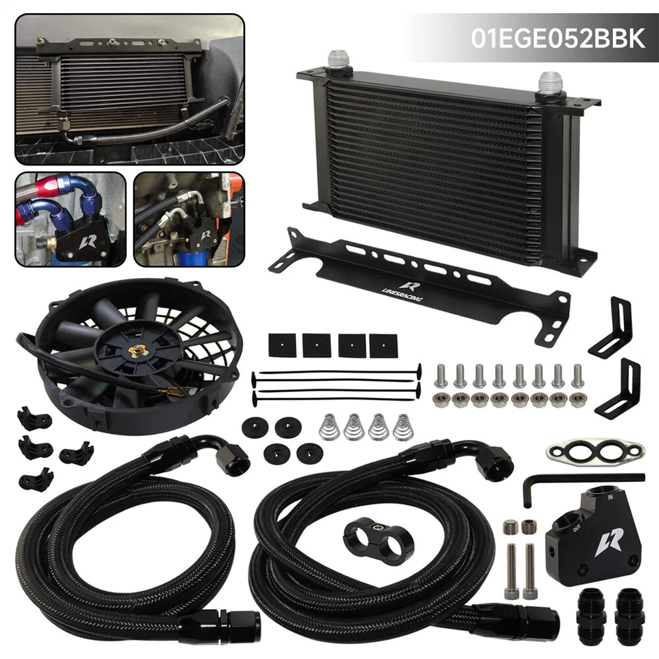 22 Row Oil Cooler Kit For Corvette C5 C6 C7 LS1 LS2 LS3 Cadillac+7"Electric Fan - Image 2 of 4