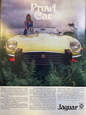 1974 Vintage Magazine Advertisement Jaguar Prowl Car Yellow