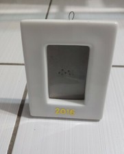 2016 White Ceramic Mini Picture Frame Passport Table top