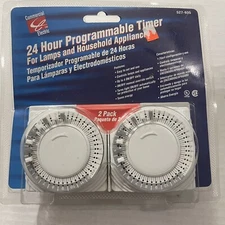 Commercial Electric 24 Hour Programmable Timer 527-935 2 Pack