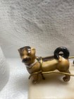antique pug dog pulling a chariot with a pillow — photo 2