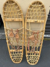 Vintage Tubbs Wooden Bear Paw Snowshoes Vermont