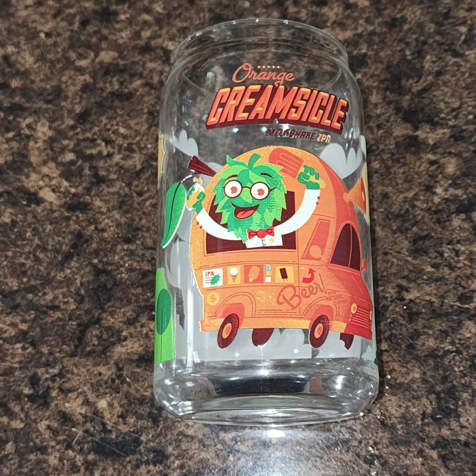 Vaso de cerveza Iron Hill Brewery naranja crema batido IPA cantidad: 1 ¡Impresionante! Foto 2 de 4