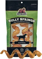 Redbarn Premium Bully Spring for Dogs, 4-6", 3 Count – All-Natural Slow Roasted
