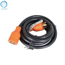 30 Amp 4Prong NEMA 15FT Generator Extension Cord Power Inlet Box 14-30P/14-30R