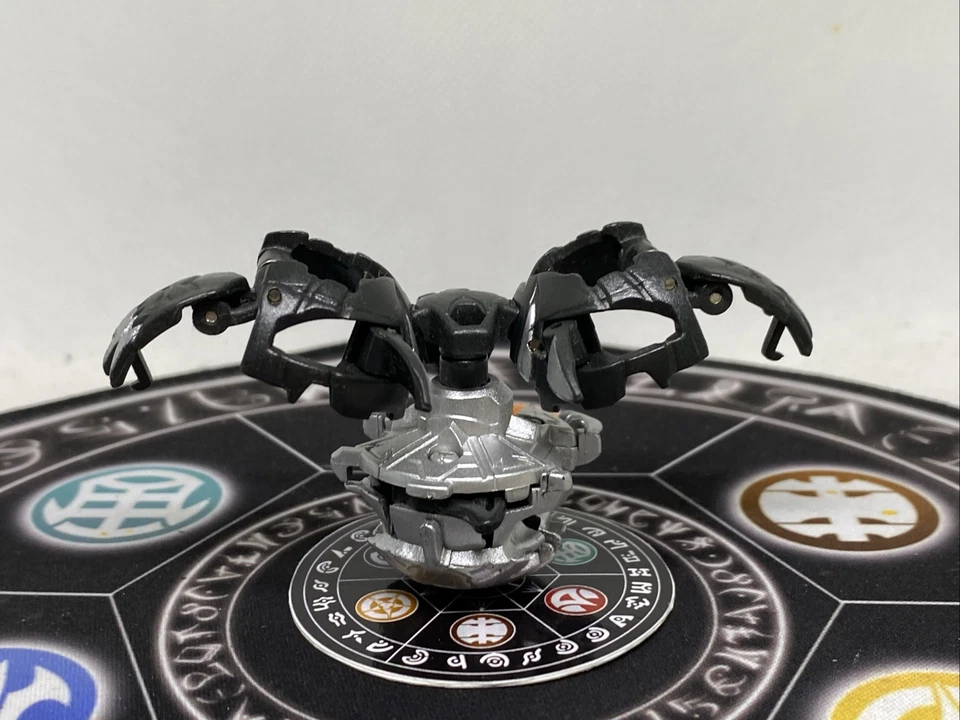 Bakugan Battle Brawlers Darkus Bolcanon Diecast Metal Spins Rare - Image 3 of 4