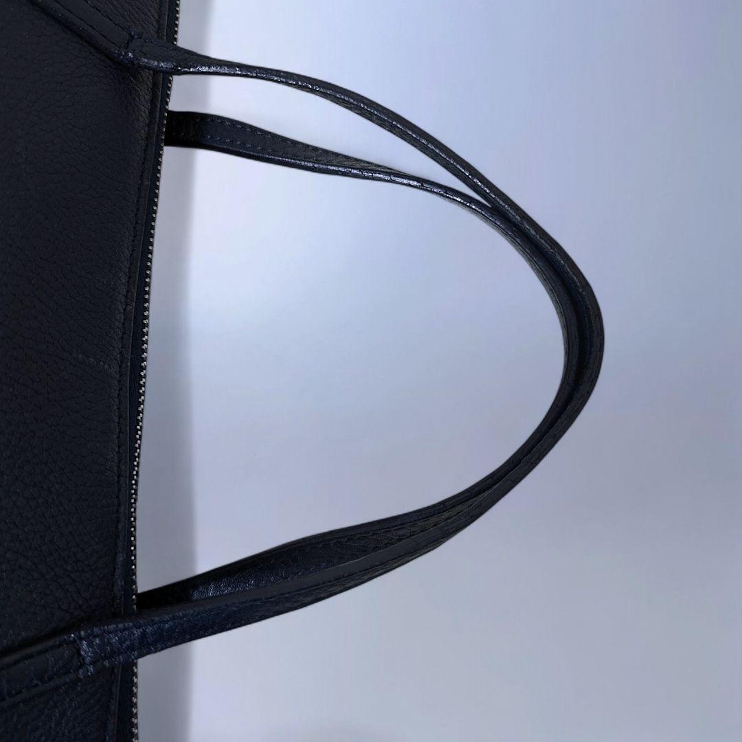 GUCCI 340618 213048 Soho Mini Handbag GG Leather Navy Blue Vintage From Japan thumbnail 10