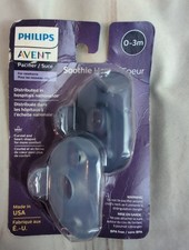 Philips Avent Soothie Heart Pacifiers 0-3 Months Gray 2 Pack SCF099/00 NEW