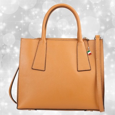 Florence Damen Handtasche Leder Tasche tan hellbraun OTF183C4