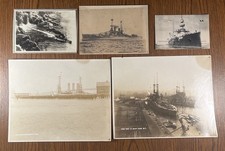 Antique Naval War Photos Lot Of 5 