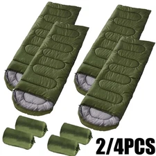 2/4x Thick Adult Cold Weather Sleeping Bag For Big & Tall Waterproof Winter Bags