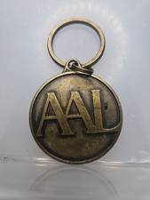 Vintage AAL Bronze Medallion Keychain (Aid Association for Lutherans) Wisconsin