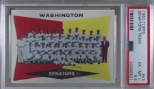 1960 Topps 1st Series Checklist Washington Senators Checklist #43 PSA 6.5