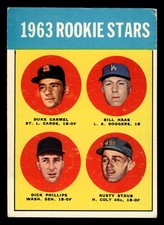1963 Topps 1963 Rookie Stars Rusty Staub RC #544 HIGHER GRADE NO CREASES