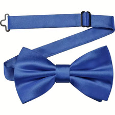 Smart Bow Tie Neck Mens Tie Satin Dickie Bow Fancy Dress Wedding Plain Pre-Tied