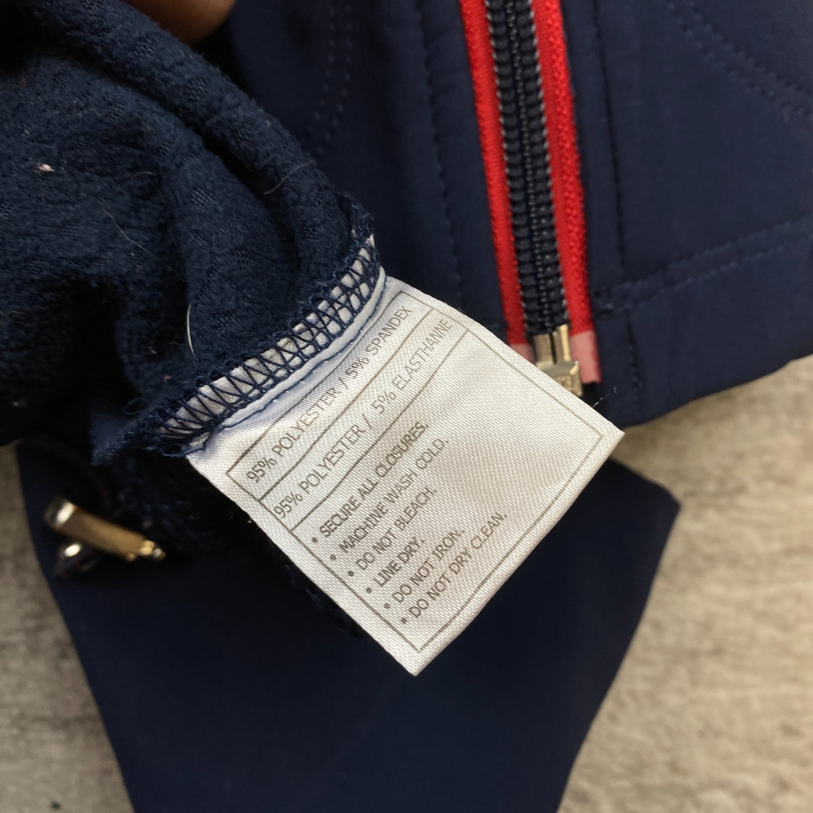 Ariat Team Softshell Jacket Medium Blue Red Eques… - image 5