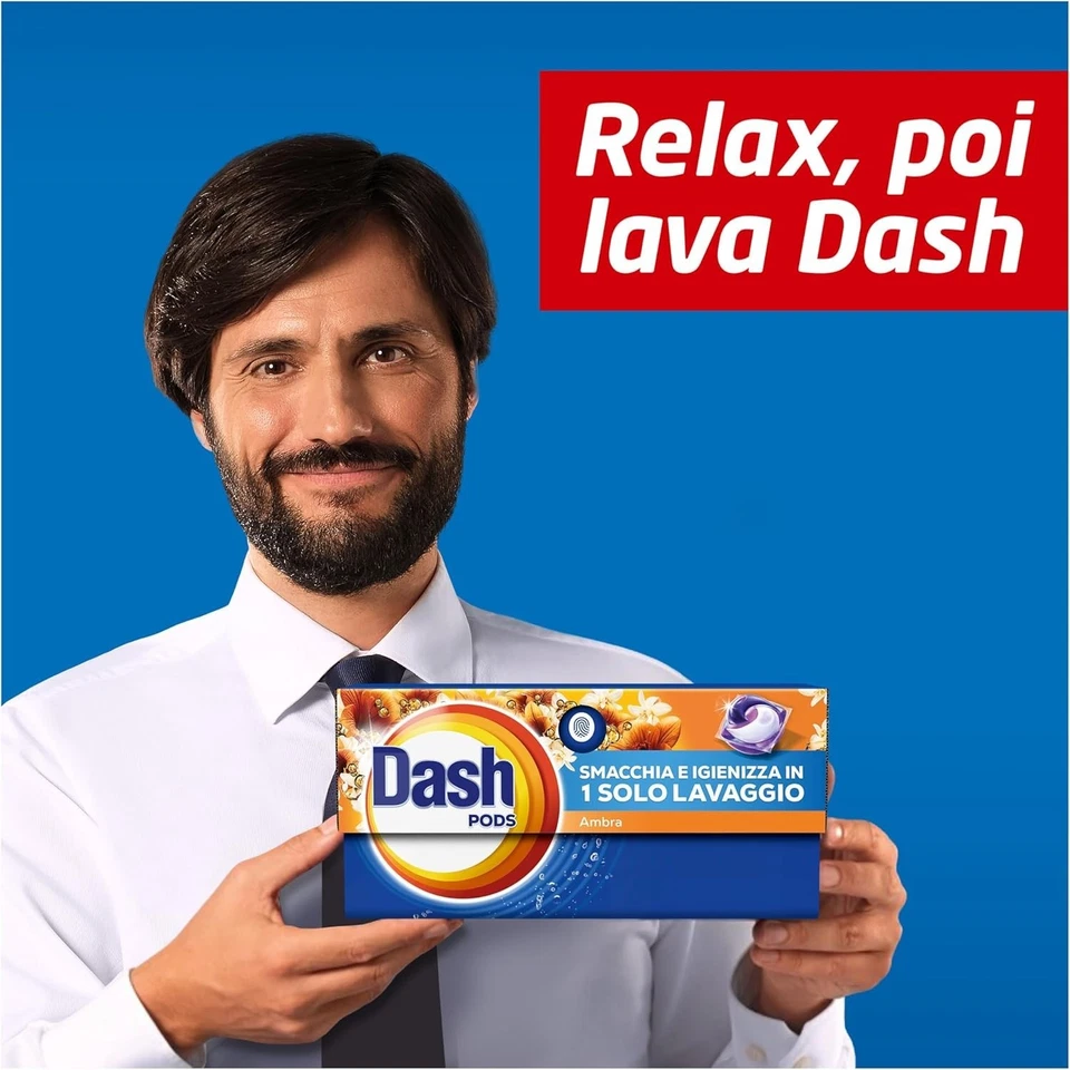 Dash Pods Ambra 132 Lavaggi 3x44 Capsule Detersivo Lavatrice Pulizia Profonda - Immagine 3 di 4
