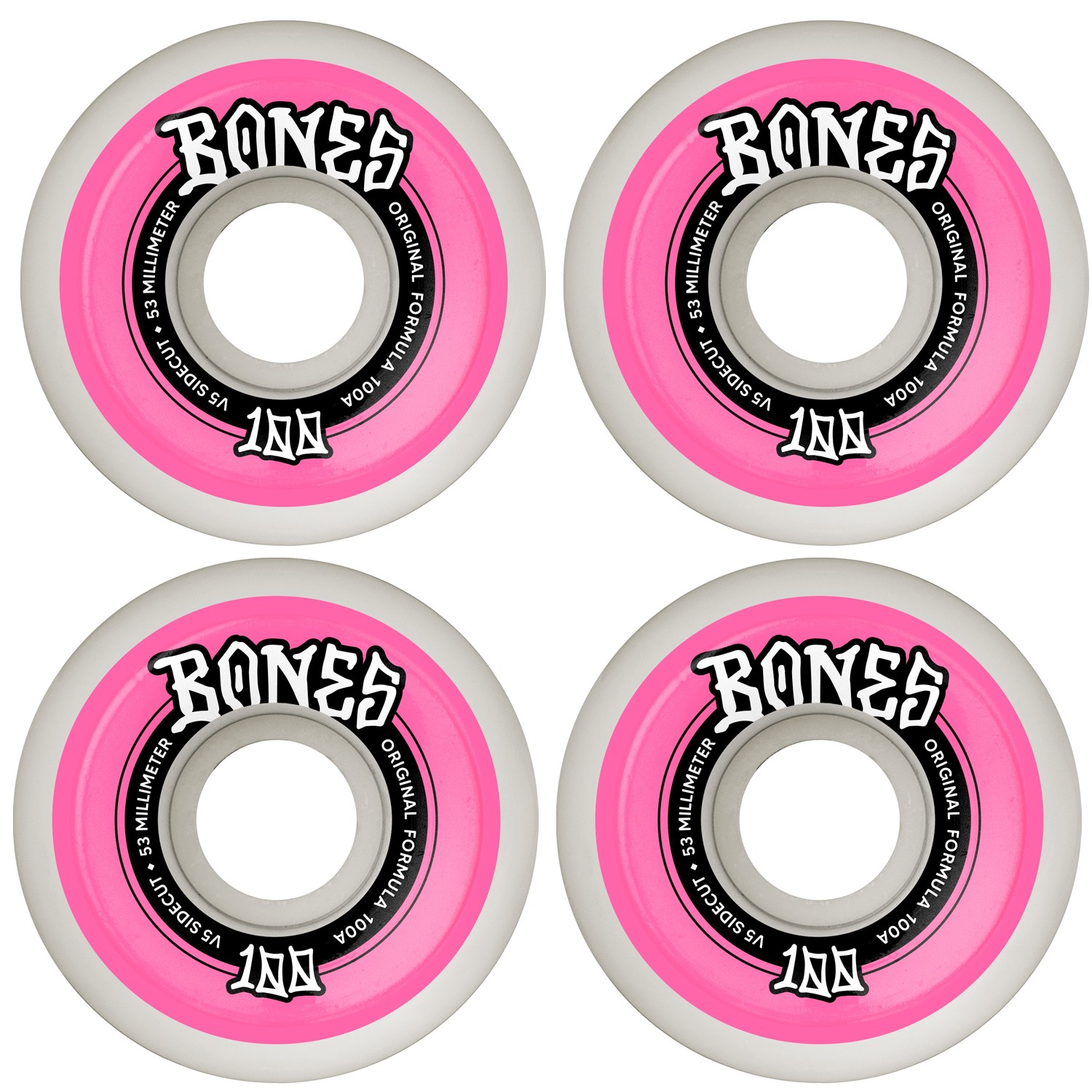 Wheels 53mm Original V5 Sidecut 100a White
