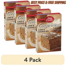 (4 Pack) Betty Crocker Gingerbread Cake and Cookie Mix, 14.5 Oz Protein 2g