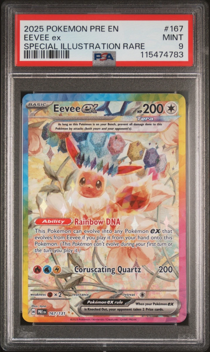 Eevee Pokémon TCG Professional Sports Authenticator (PSA) Grade 9